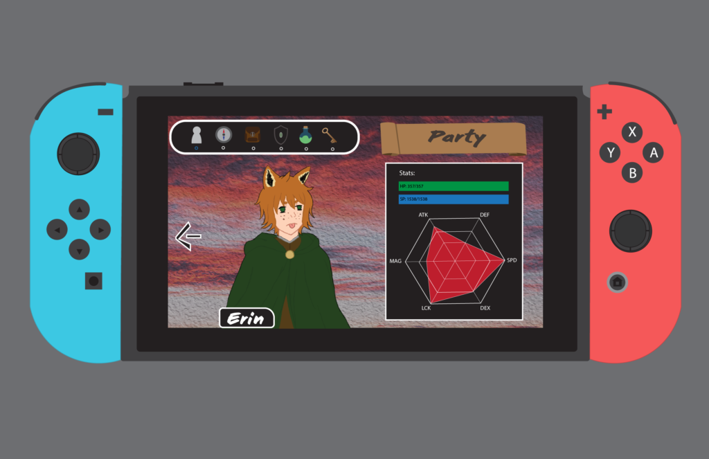 Video Game Character Bio Mockup